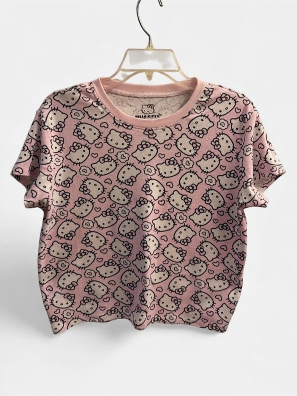 Hello Kitty Sanrio Pink All Over Print T-Shirt Size XL
